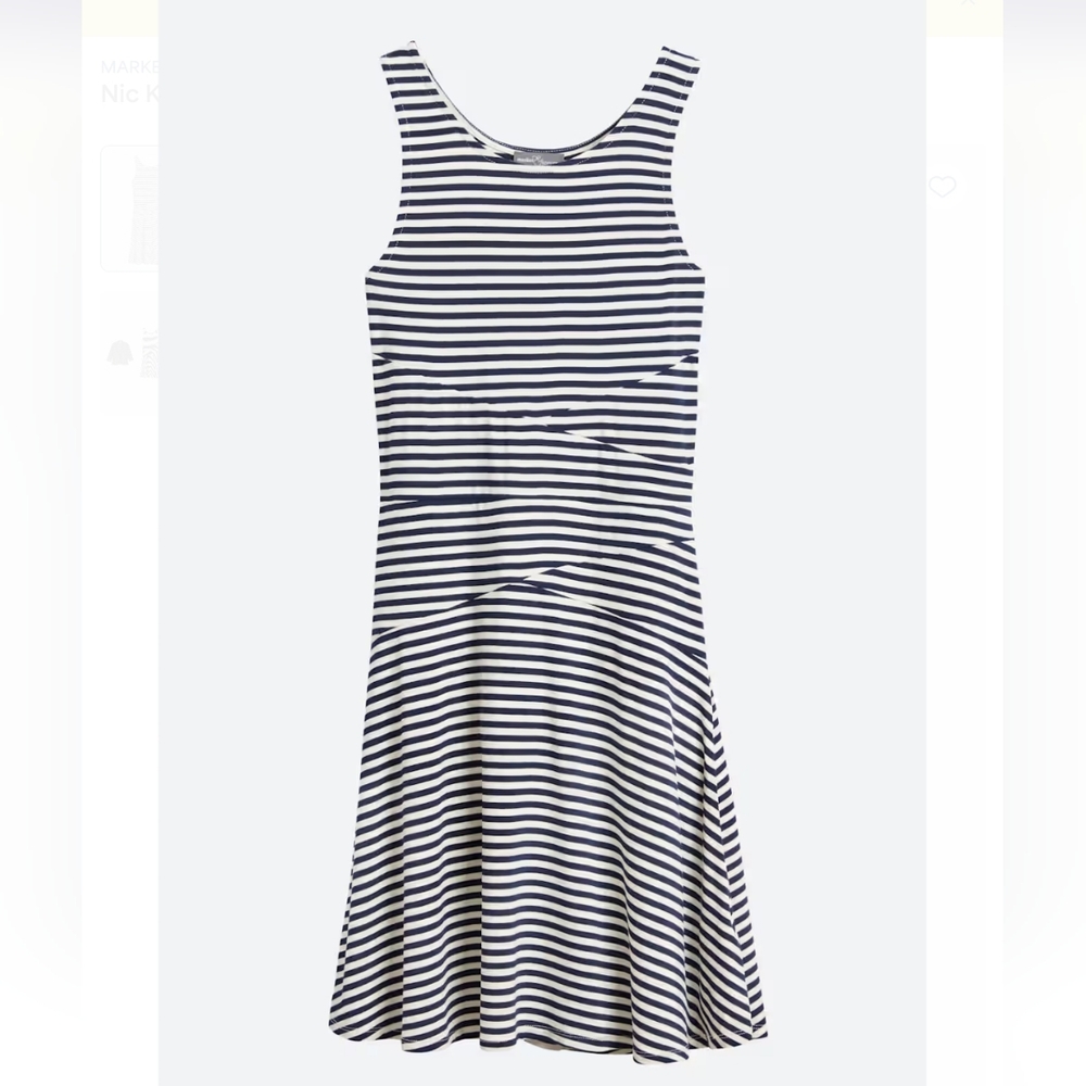 Market & Spruce Nic Knit Blue and White Striped Dress, Size Small